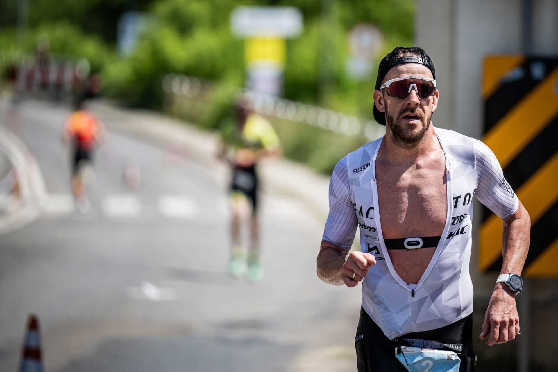 Bieg na trasie zawodów triathlonowych